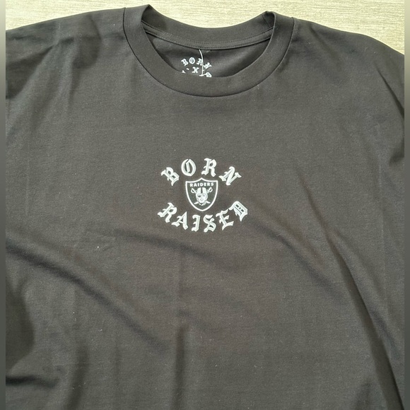 BORN X RAISED Las Vegas Raiders Sign Painter Rocker Tee T-Shirt Black Sz L Large - Picture 2 of 6